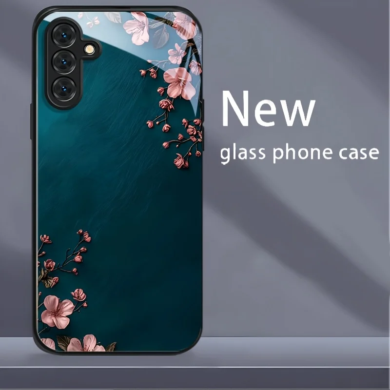 

Fashion metal paint tempered glass phone case suitable for Samsung Galaxy S26 S25 S24 S22 S21 S20 S11S10 FE/Ultra/Plus anti drop