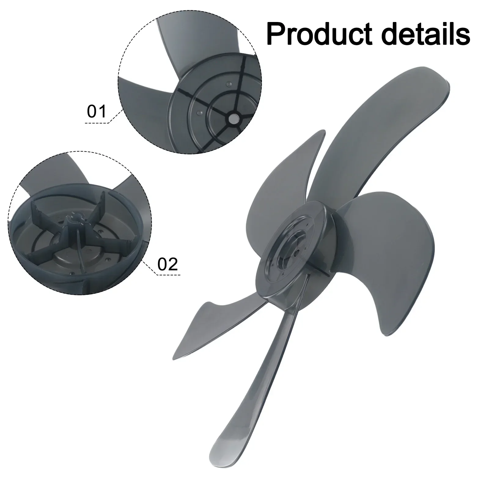 1pc 16\'\' Fan Blade 5 Leaves With Nut Cover For Pedestal Fan Table Home Improvement Electric Equipment Accessories