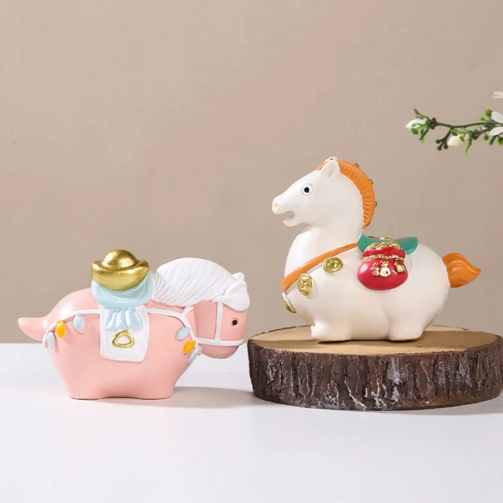 Patung Kuda Poni Resin yang Dapat Diputar, Desain Hewan Peliharaan yang Unik, Patung Kuda Zodiak yang Unik, Patung Kuda Kartun yang Indah, Koleksi Seni