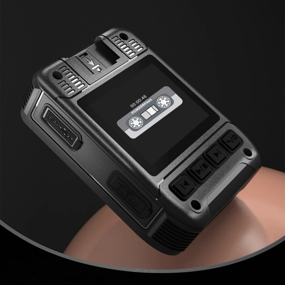 NCZOBOE Body Worn Camera 3200mAh Long Battery Life 24H Recording Warning Light 4pcs IR Night Vision Motion Detection Webcam