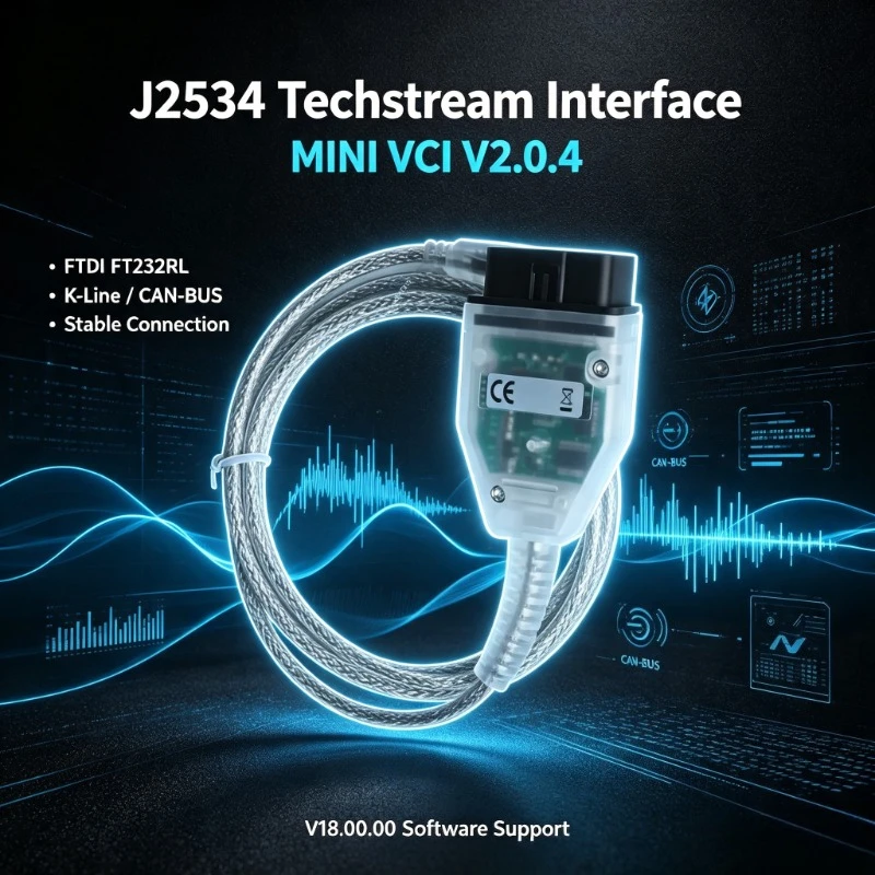 Vehicle Scan Interface V2.0.4 Firmware FT232RL Chip CAN & K-Line Code Reader