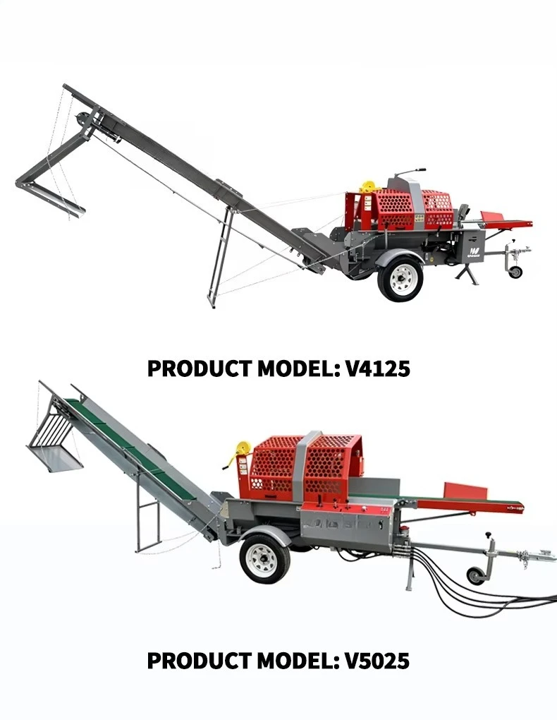 YG Firewood Processor 25T Manual Log Splitter 15HP Petrol Engine High Output Forestry Gear For Sale