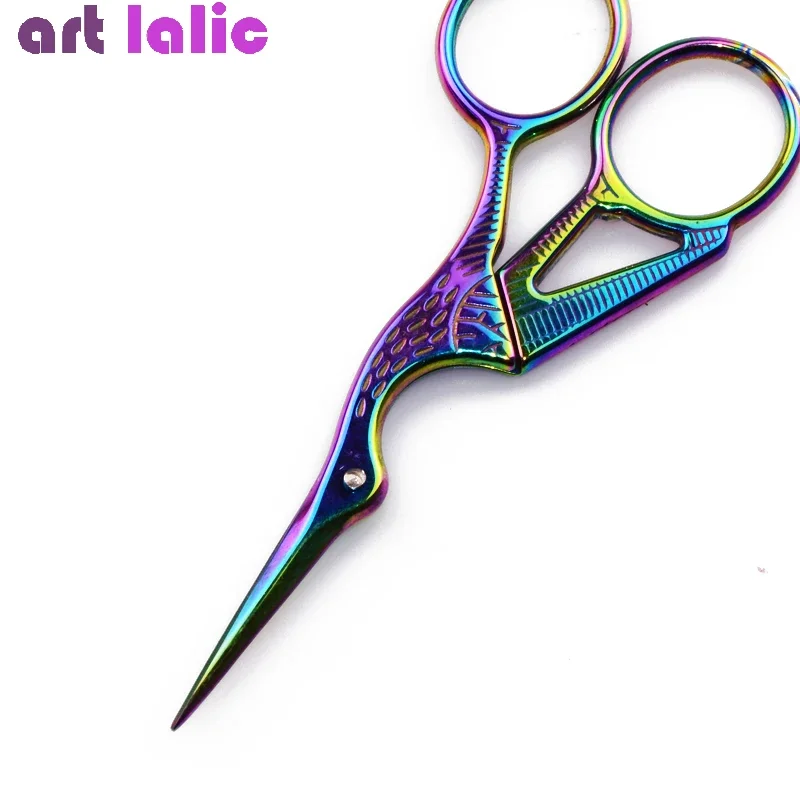 Classic Chameleon Crane Bird Shaped Stainless Steel Manicure Scissors Cuticle Remover Nail Styling Tool
