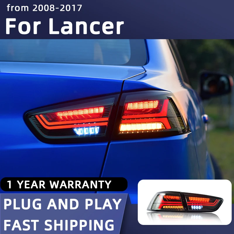 Taillights For Mitsubishi Lancer LED lights 2008-2017 Tail Lamp Car Styling DRL Dynamic Turn Signal Reverse Auto Accessories