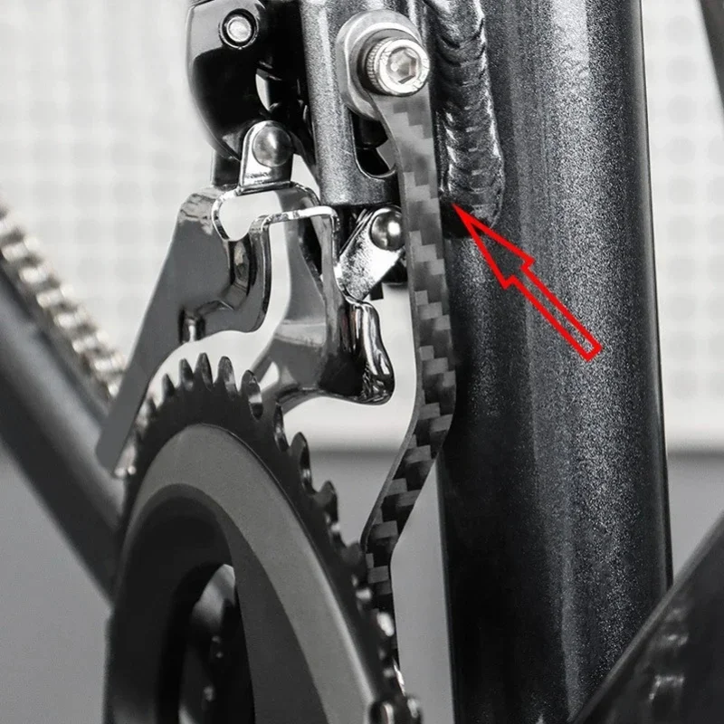 Bicycle Chain Guide Carbon Fiber Chain Stabilizer Drop Keeper Ror Road Bike Chain Catcher Stopper Cycling Accessory Parts