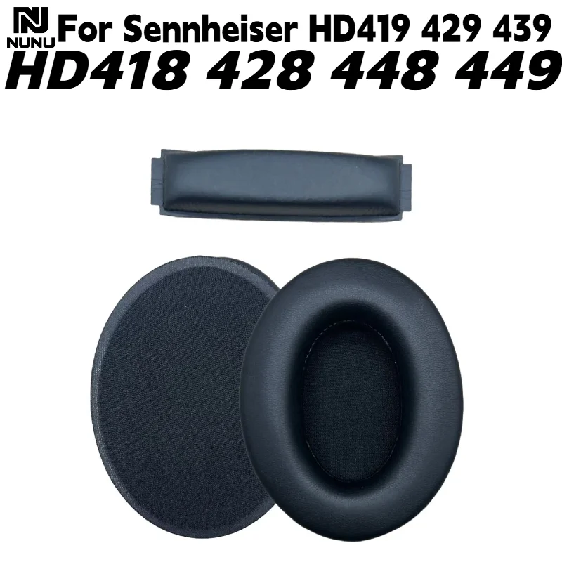 

Replacement Mesh Ice gel/Mesh memory foam Ear Pads with a buckle/Head beam cushion For Sennheiser HD201S HD206 HD180 Headphone