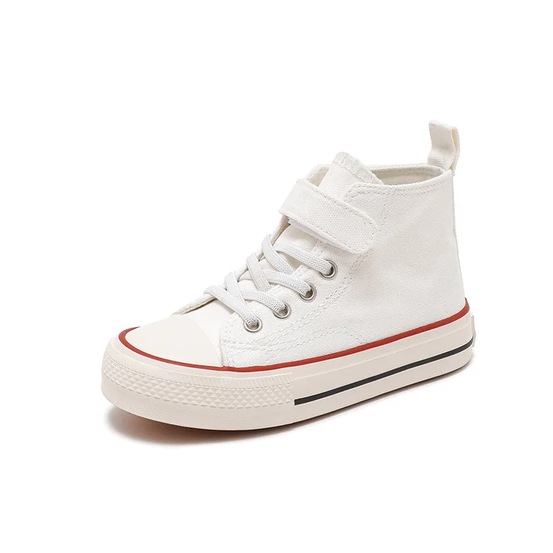 2022 New High-Top Children Canvas Shoes Kids Small White Shoes Boys Sport Shoes Girls Casual Sneakers Fashion Tennis Shoes