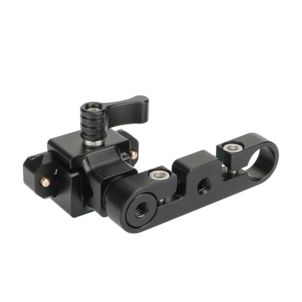 KIMRIG Quick Release NATO Rail Clamp With 15mm Dual Rod Clamp Adapter For Dslr Camera Cage Rig Photo Studio Accessory