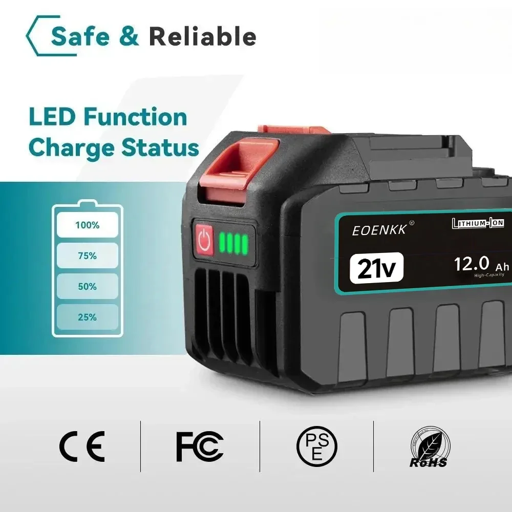 NEW21V12Ah for Makita  Lithium-ion Rechargeable Power Tool battery 21V 80000mAh Replacement Battery BL1860 BL1830 BL1850 BL1860B