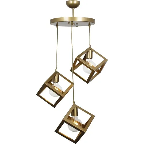 Taşcan Lighting Arvis Cube 3 Pcs Tumbled Pendant Lamp Chandelier