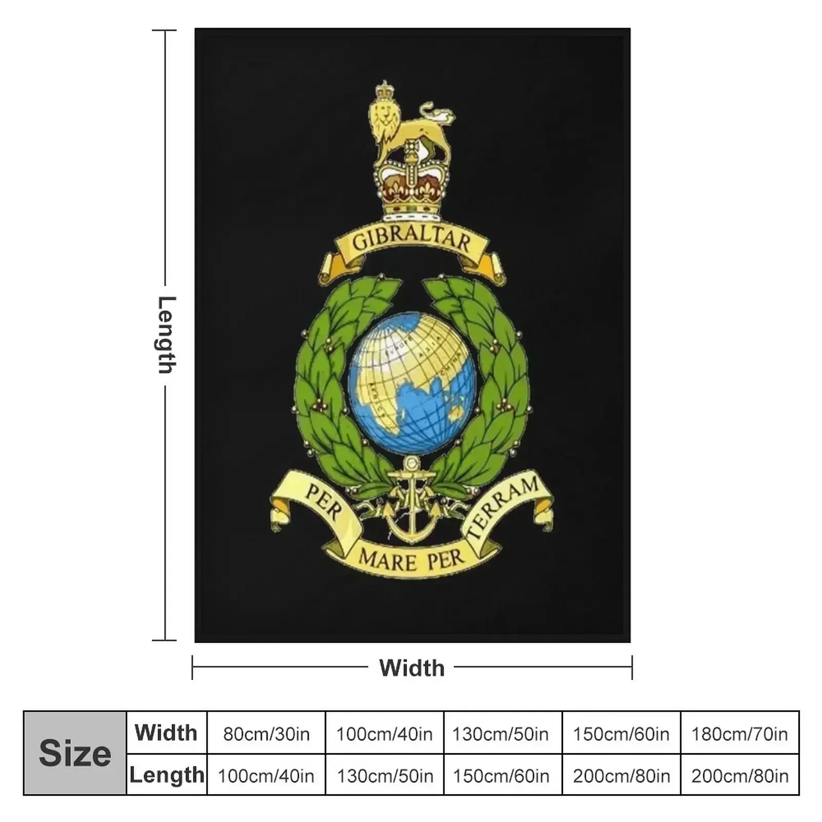 The Corps of Royal Marines Logo Throw Blanket Plaid on the sofa Luxury Heavy Tourist Beach Weighted Blankets