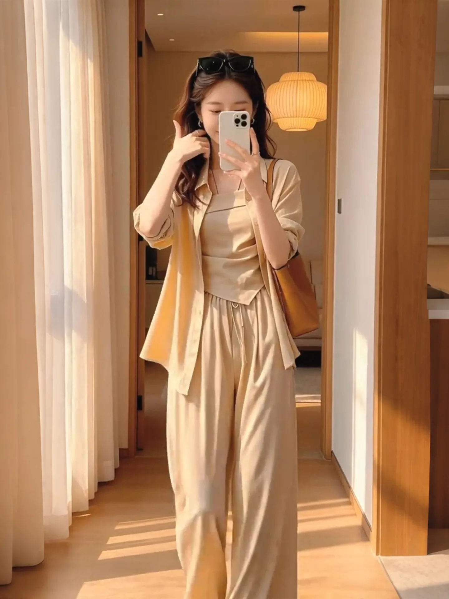 Summer Fashion Women's Three-Piece Set 2026 New Style Complete Ensemble Breathable Lightweight Casual Workwear High Waist Pants
