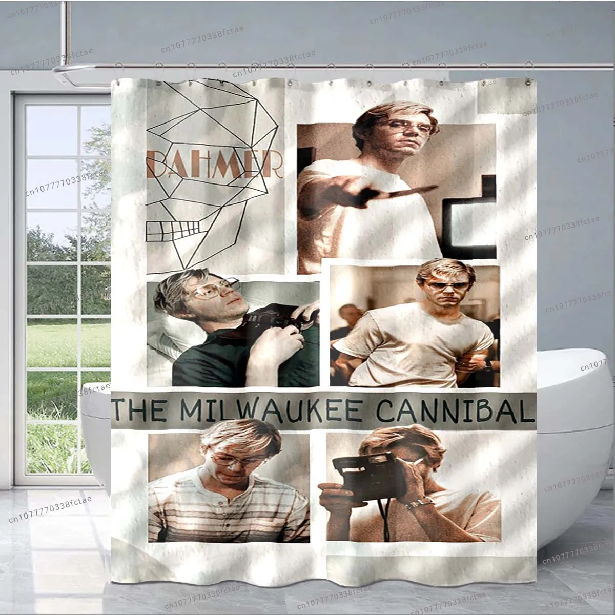 3D Evan Peters Shower Curtain Famous Actor Collage Pattern Shower Curtain Adult Children's Bathroom Decoration Shower Curtain