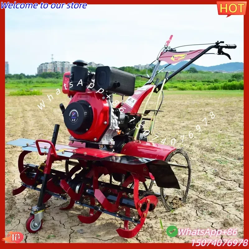 2026 Portable Mini Powered Cultivator Dry Land Ploughing Weeding Rotary Tiller view 4