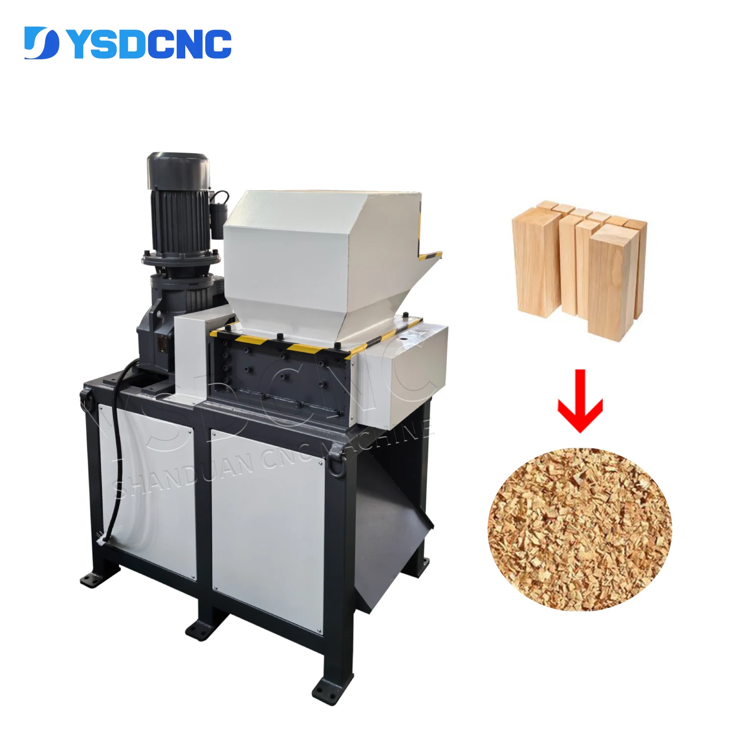 Cardboard Double Shaft Shredder Waste Wood Pallet Double Shaft Shredder Machine