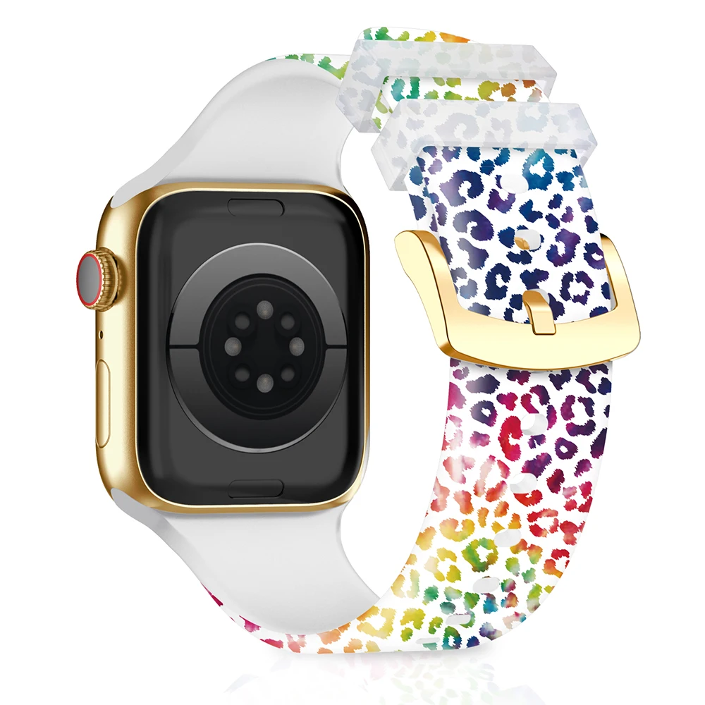 カラーパターンシリコンブレスレット,Apple Watch ultra用ストラップ,2, 10, 9, 8, 7, 49mm, 45mm, 41mm,iwatchシリーズ6,5,se 44mm、40mm、42mm、38mm