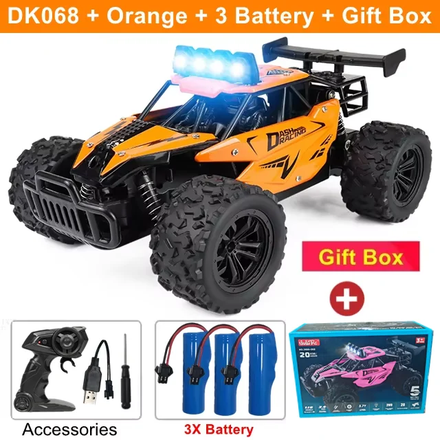 Afstandsbediening Auto RC Drift Racing 1:16 Voertuig Off Road Legering 2.4G Radio Hoge Snelheid Vrachtwagens Met LED Licht Klimmen Gift Kid Speelgoed