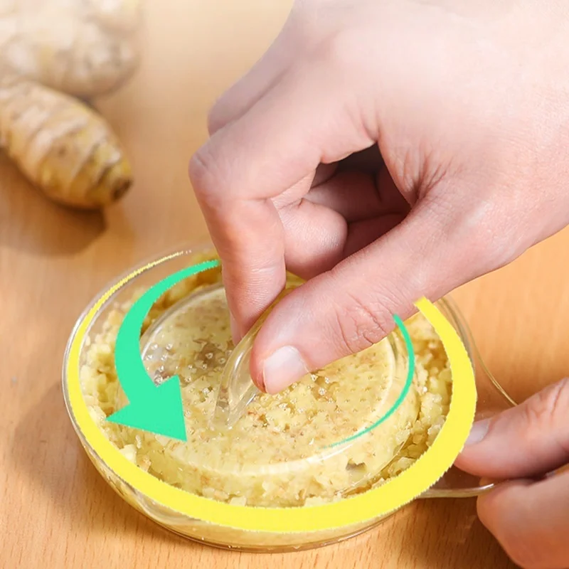 1Set covered vegetable grinding bowl, ginger and garlic seasoning grinder, portable kitchen manual grinder