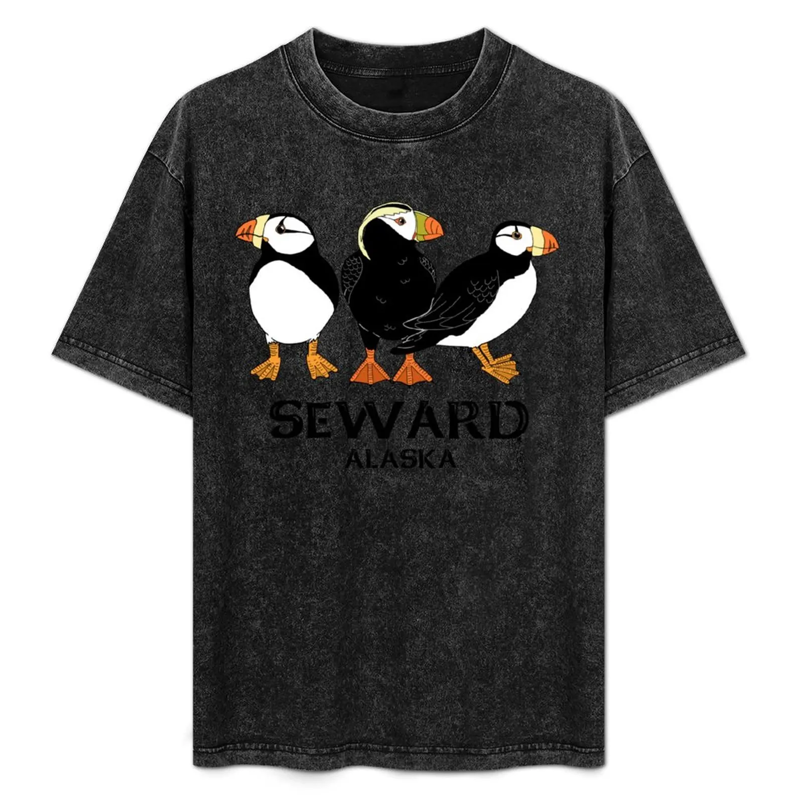 

Puffins Seward, AK T-Shirt Independence Day Short Sleeve T-Shirt