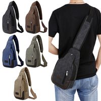 Multi Pockets Men Shoulder Bags Creative Wear-resistant Canvas Tool Satchel Bag Tote Large Capacity Travel Crossbody Bag