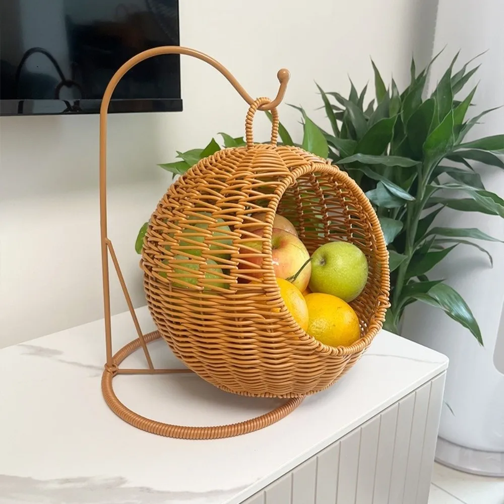 

Multi-Purpose Mini Rattan Basket Woven Candy Snack Storage Storage Basket Hanging Basket Home Storage