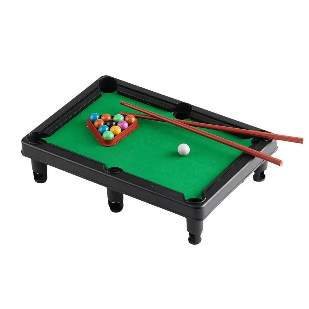 Kids Mini Pool Table Tabletop Desktop Billiards Snooker Game With 2 Sticks Balls Parent-Child Interactive Desk Games Toys