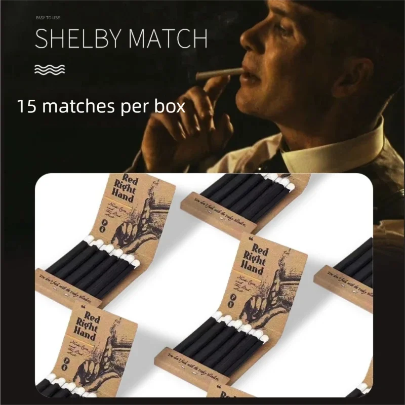 Portable Personalized Retro Match（15pcs/box）Shelby's Same Style Matchstick Disposable Matchbox Fun Toy for Smoking Accessories