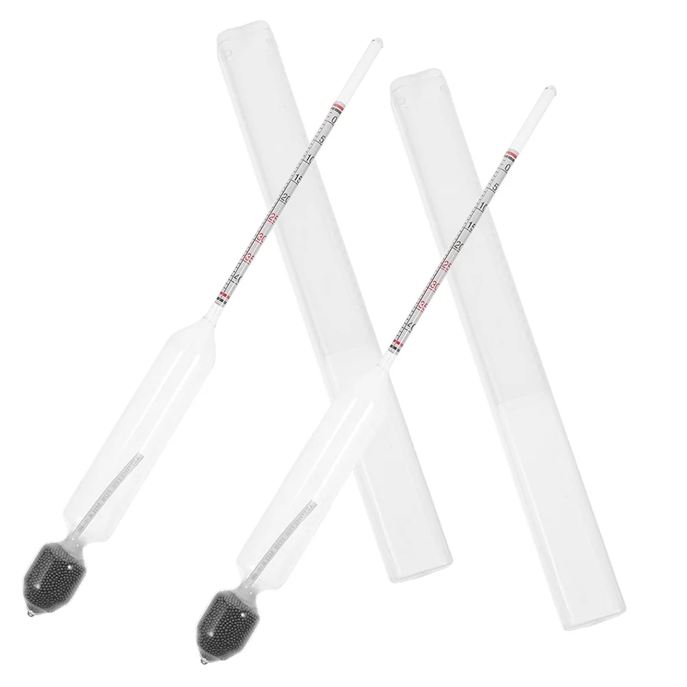 

2 Pcs Milk Hydrometer Lactometer Tester Glass Tool Measure Kitchen Supplies Laboratory Cylinder Educational Equipment