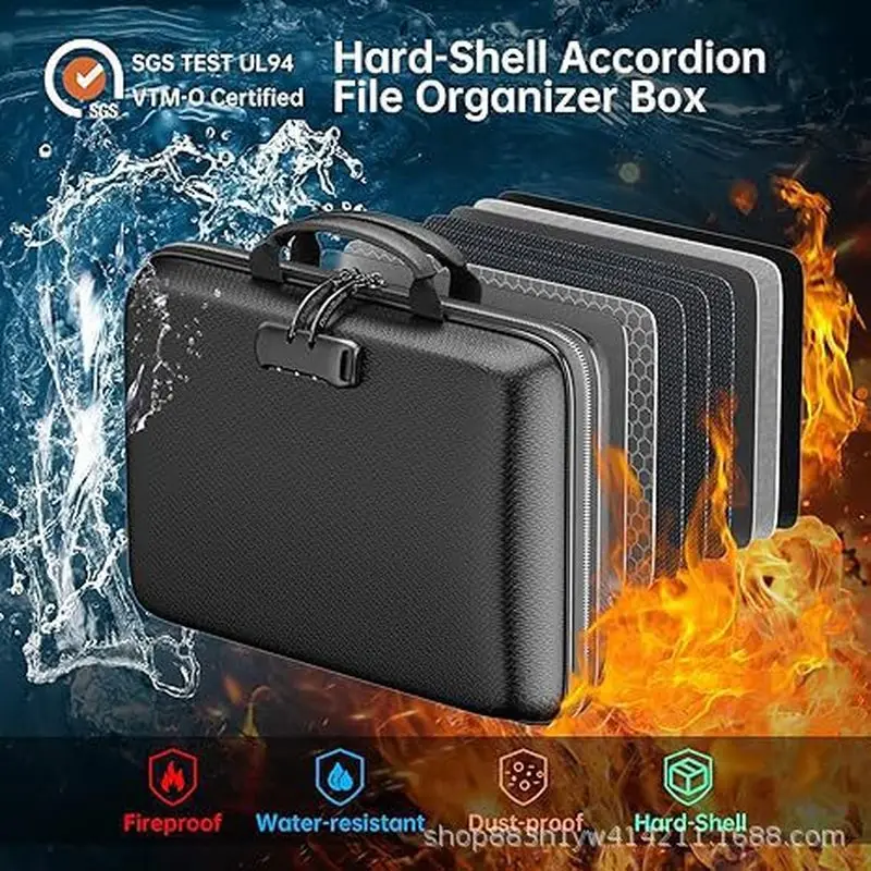 fireproof-waterproof-hard-shell-lockable-file-organizer-handheld-briefcase-for-passport-documents-valuables-files-sgs-certified