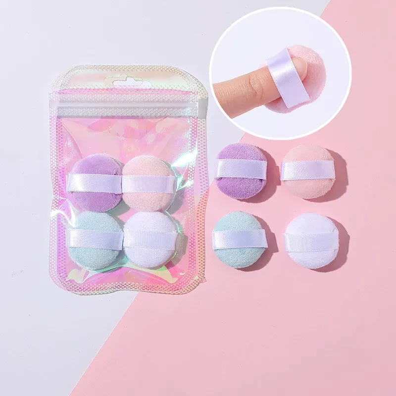 3/4/6 個ミニフィンガーパフディテールメイクアップスポンジフェイスファンデーションパウダーコンシーラークリームパフ化粧品アクセサリーメイクアップツール