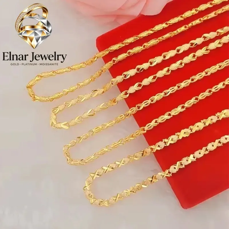 Elnar Jewelry Women's 24K Gold AU999 Ethnic Necklace - Exquisite ethnic pattern, light texture, value-preserving, for linen outf