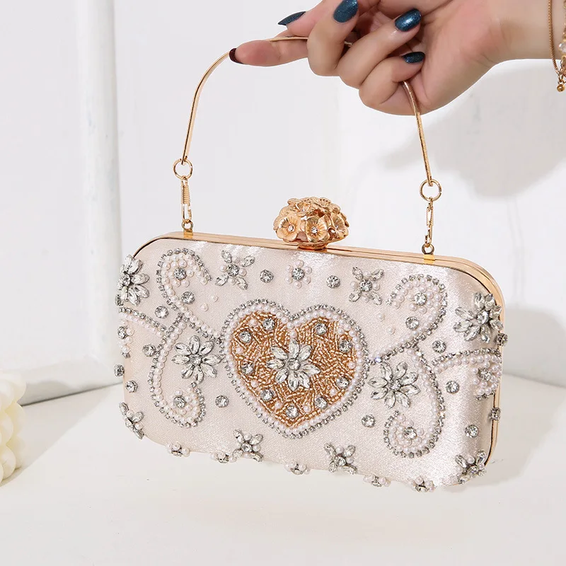 Deluxe Evening Party Handbag Pearl Bride Wedding Handbag Handbag Banquet Fashion Evening Party Bag Dress Bag Free Delivery