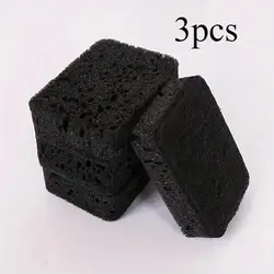 3pcs Thickened wood pulp cotton dishwashing sponge cloth, scouring pad, absorbent sponge dishwashing wipe