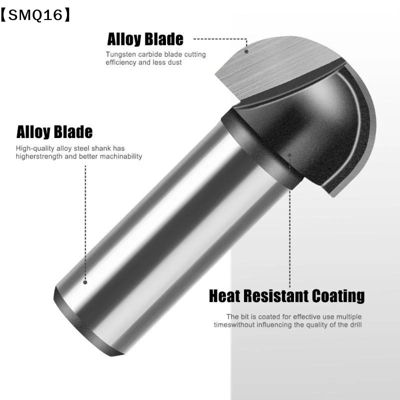 Round-Bottomed Router Bit, Semi-Circular Slotting Cutter, Round-bottom Engraving Cutter, Semi-Circular Face Milling Cutter【SMQ】