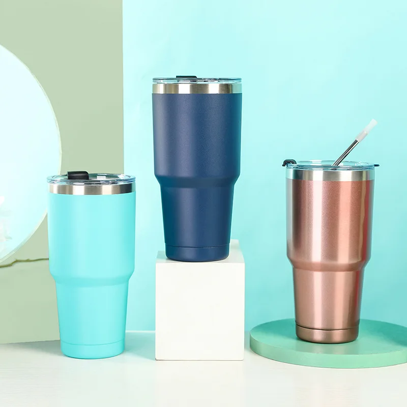 

30oz Yetys Tumblers Yetys Travel Mugs Beer Cup With Straw Lids Stainless Steel Vacuum Insulat Thermal Car Coffee Water Bottle