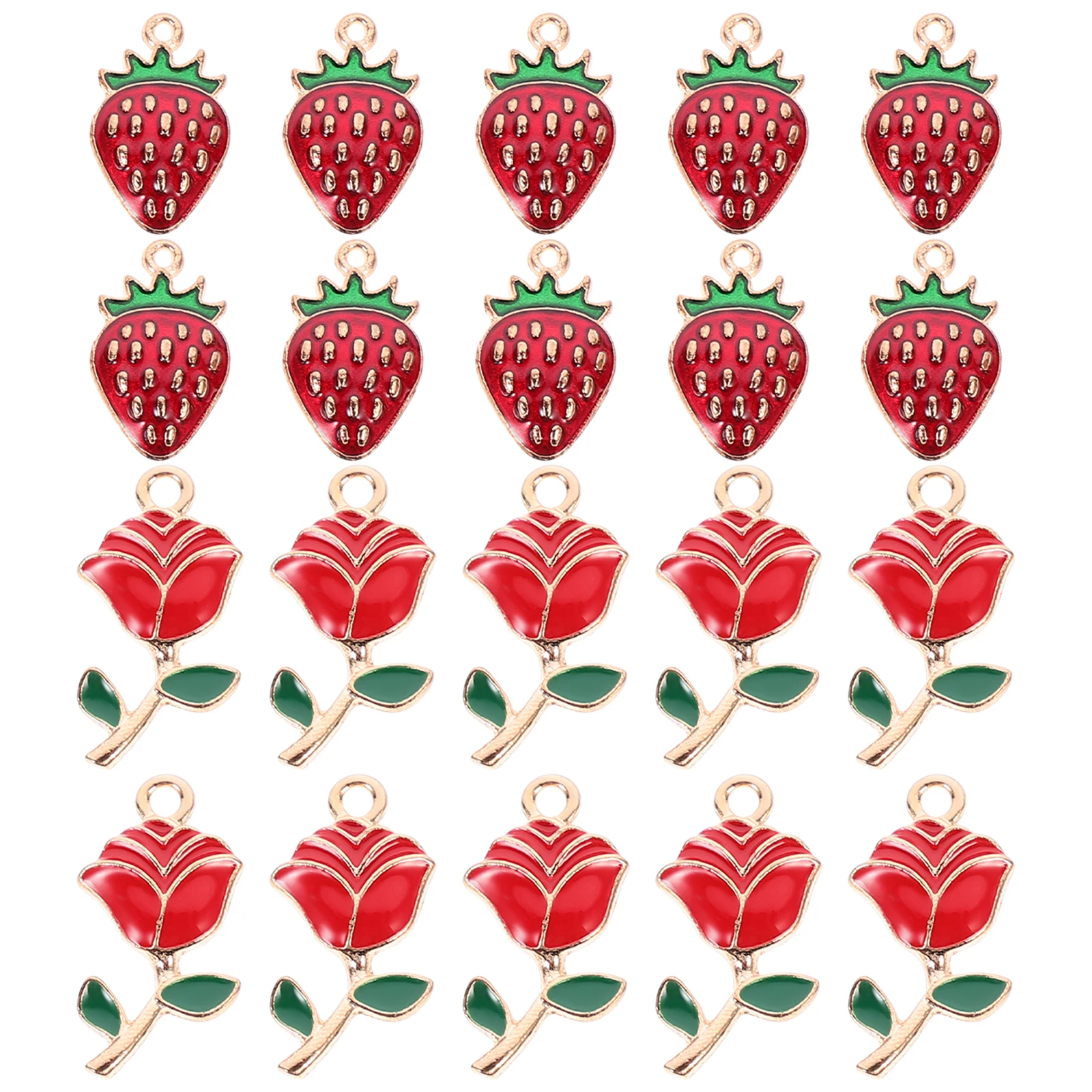 

20 pcs Rose Pendant Zinc Alloy Diy Charms Jewelry Accessories For Necklace Earring Scrapbook Decoration Gift Supply