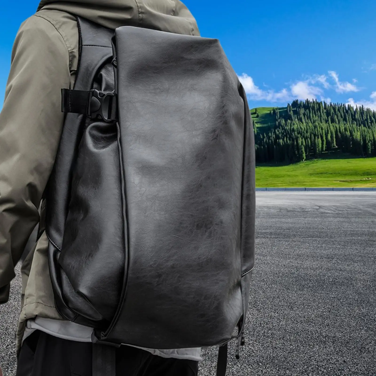 Mochila de negocios con bolsillos de malla para mochilero, senderismo, uso informal