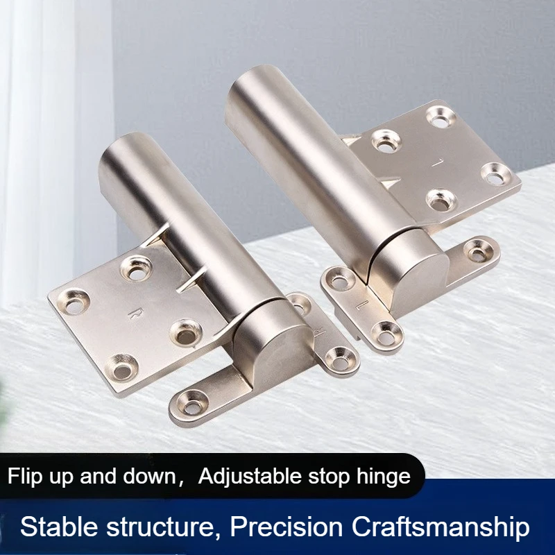 1 Pair Zinc Alloy Dressing Table  Adjustable Stop Hinge Folding and Storage Invisible Buffer Hinges Quiet Cabinet Door Hinge