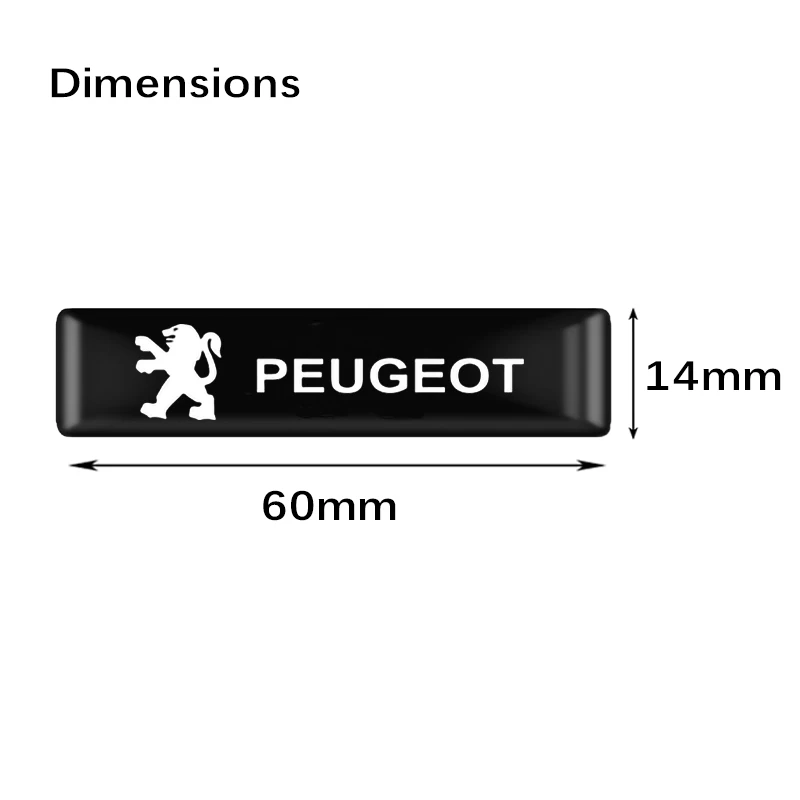 Auto Styling 3D Epoxy Stickers Decals Interior Decoration Accessories for Peugeot 406 207 108 506 307 408 106 107 208 Car Emblem