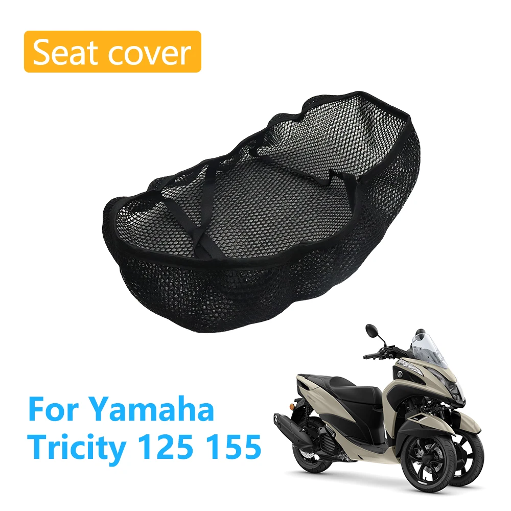 

For Yamaha Tricity 125 155 Tricity125 Motorcycle Accessories 3D Mesh fabric Cushion Breathable Waterproof Protection Seat Cover