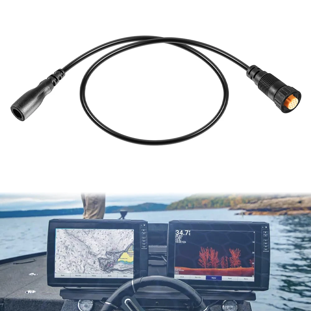 010-12718-00 Adapter, 4-Pin Transducer to 12-Pin Sounder Adapter Cable Compatible with Garmin ECHOMAP Chrip, ECHOMAP Plus