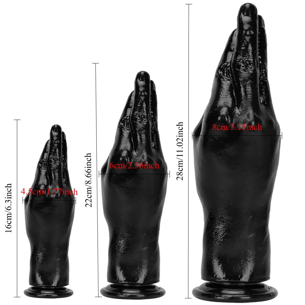 Giant Simulation Fist Dildo Anal Plug Female Male Gay Hand Touching G-spot Vaginal Anal Dilator Sucker Sex Toy view 4