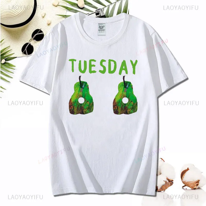 Very Hungry Caterpillar Unisex T-Shirt Funny Children Bookish Printing Tshirt Book Lover Gift Hungry Caterpillar Fruits Tee Tops