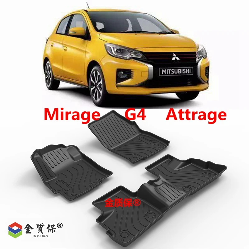 Dywaniki samochodowe do Mitsubishi Mirage G4 Attrage 2017-24, uniwersalne, na każdą pogodę, pasujące do Mirage G4 Attrage, wodoodporne, dla modeli z kierownicą po prawej stronie (RHD).
