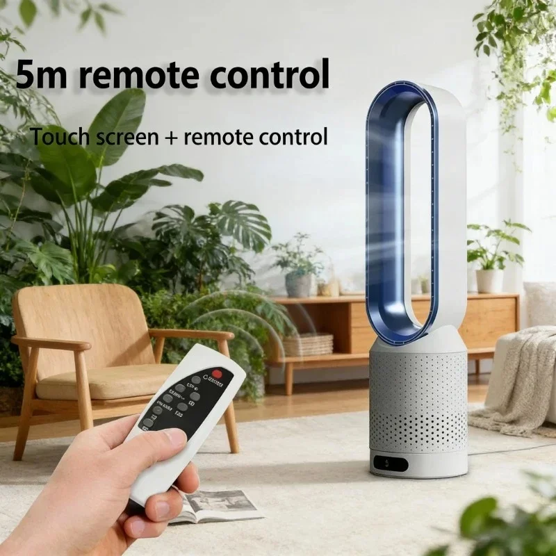 2026 Ultra Silent Portable Bladeless Tower Fan Air Purify Circulation Cooling for Home Dorm Desk Floor Use