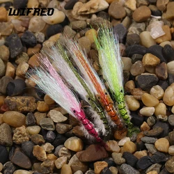 Wifreo 5PCS/BOX 4 Colors Artificial Shrimp Fly Trout Bass Saltwater Carp Fishing Lures Baits Fishing Tackle