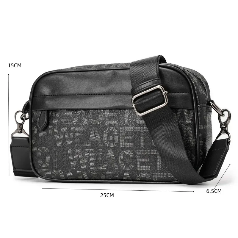 رسالة مطبوعة حقائب كروسبودي الرجال موضة جديدة الكتف حقيبة ساعي الرجال حقائب كروسبودي الحقائب مربع حقيبة رافعة حقائب اليد الذكور #5