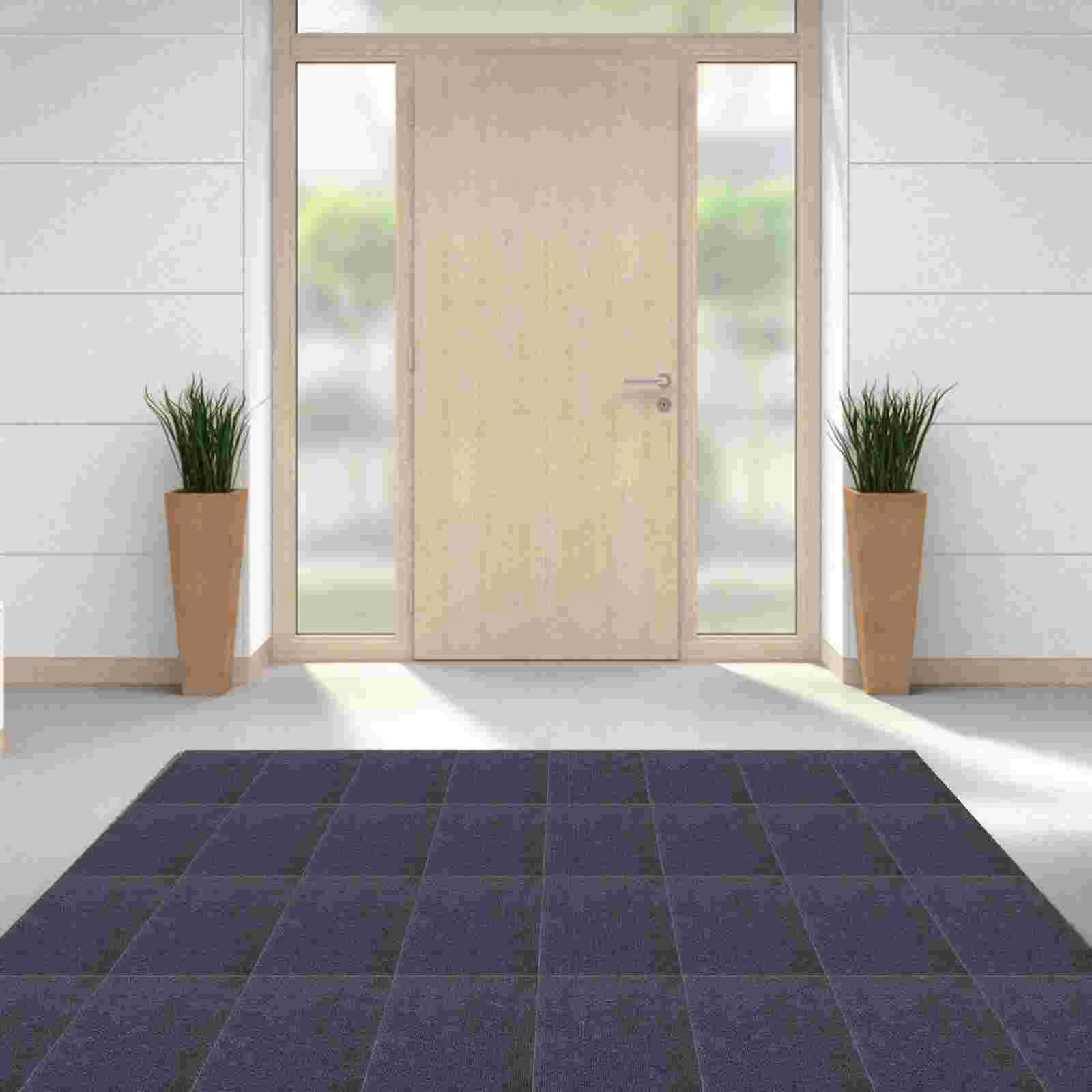 10 Pcs Non-slip Floor Stickers Floors Squares Peel Mats Carpet Tiles and Self Adhesive Floating