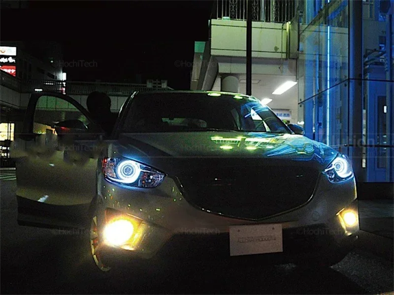 For Mazda Cx 5 Cx-5 2013-2015 Car Accessories 6000K White Cotton LED Angel Eyes Kit Ring DRL Daytime Light