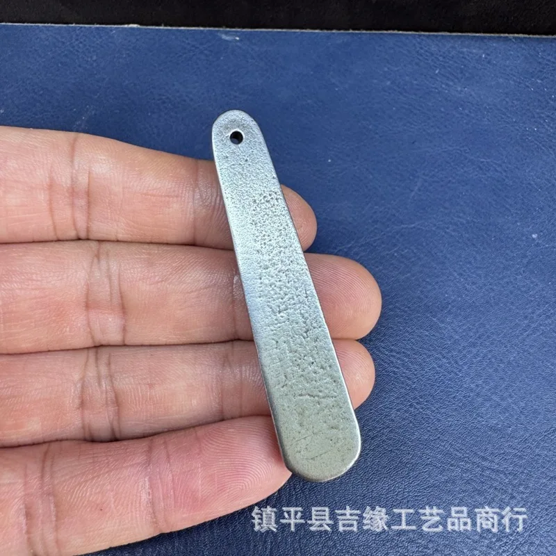 Antique Nepalese Tibetan Iron Amulet with the Six-Syllable Mantra, Pendant, Decorative Accessory